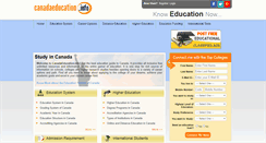 Desktop Screenshot of canadaeducation.info