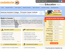 Tablet Screenshot of canadaeducation.info